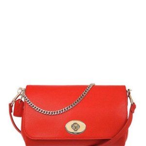 NWT Coach F34604 Mini Ruby Crossbody Handbag. Orange. 9"x6"x2". MFSRP$295.00